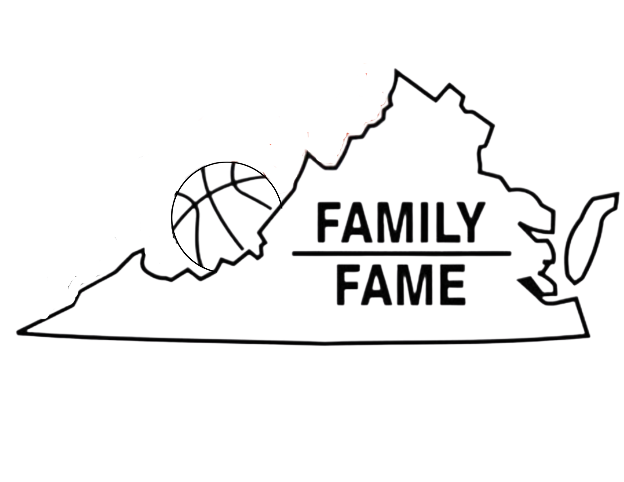 Family Over Fame - Virginia youth basketball logo